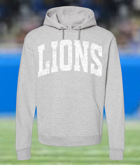 Detroit Football - “Distressed Lions” Hoodie