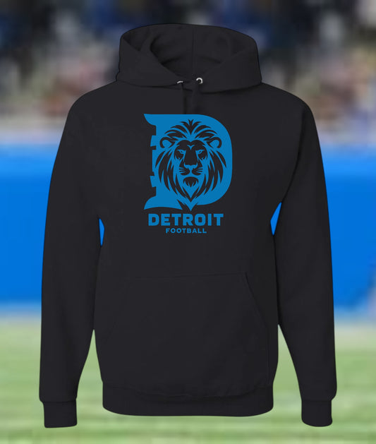 Detroit Football - Big Lion Hoodie