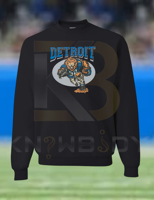 Detroit Football - Motown Lion Hoodie Crewneck
