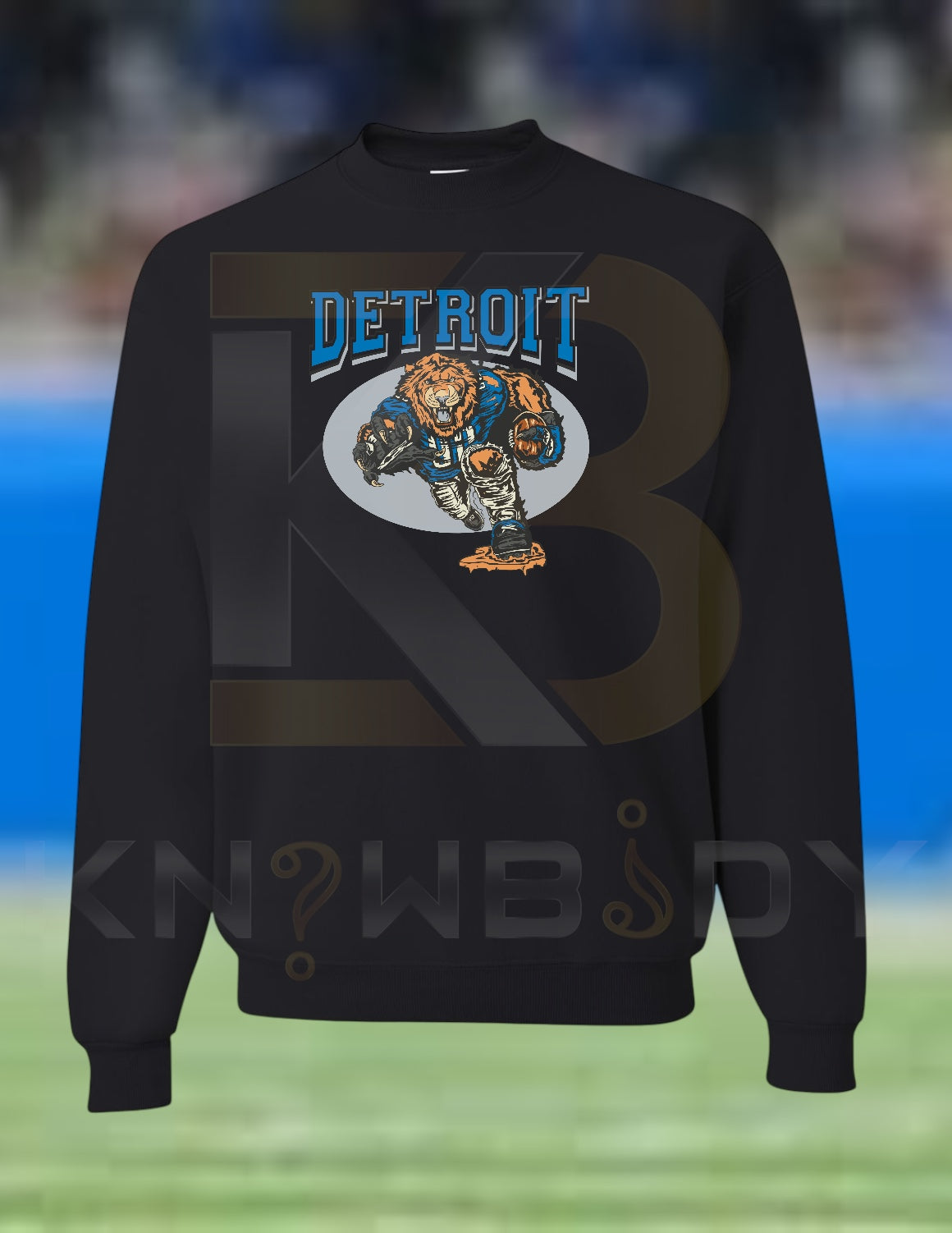 Detroit Football - Motown Lion Hoodie Crewneck
